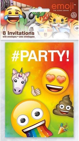 Rainbow Fun Emoji Loot Bags (8 Count) - Unique Party Favors for Kids, Perfect for Colorful Birthday Celebrations in Saudi Arabia