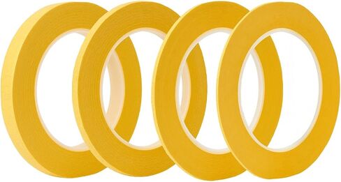 4 Rolls Fine Line Tape(Blue), Fineline Masking Tape in 1/16, 1/8, 1/4 and 1/2 Inch Wide x 52 Yard Long, Automotive Masking Tape for DIY Car Auto Paint Art in Kuwait