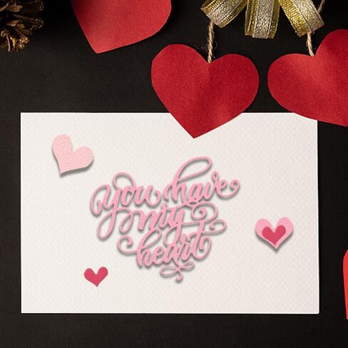 Valentine's Day Words Die Cuts for Card Making, Valentines Hearts Cutting Dies Sets Loving Heart Letters Dies Stencils Embossing Template for Scrapbooking DIY Cards Album Crafts Supplies in Saudi Arabia