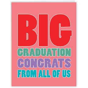 NobleWorks - Jumbo Congratulations Greeting Card (8.5 x 11 Inch) - Group Congrats Notecard from All of Us, Groups - Big Congrats From Us J3893CGG