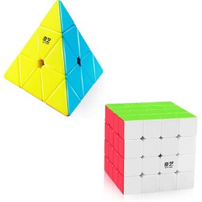 D-Fantix Qy Toys Qiming Pyramid Speed ​​Cube Qytoys Qiyuan S 4x4 Speed ​​Cube Cube Pyramid 4x4x4 Magic Puzzle Toys Toys Educations For Kids