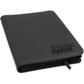 Black Ultimate Guard XenoSkin 8 Pocket Zipfolio 16 Pocket Card Storage Binder Portfolio