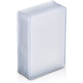 G-Plus 25 Counts 3 "X4" Top Toilds Sleeves ، حماة بطاقات البيسبول البلاستيكية الصلبة ، حامل بطاقة لعبة كرة القدم الرياضية ، أحمال بطاقة تداول CLOSS 1.5 ملم