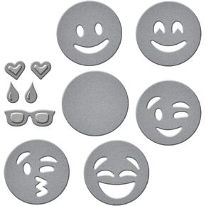 spellbinders s1-007 يموت D-lites Emoji المحفورة/الويفر يموت رقيقة