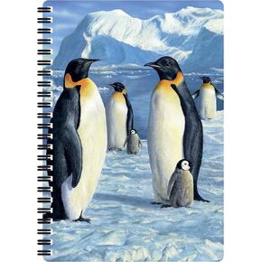 Notebook - Antartic Majesty from Deluxebase. 80 Page Lined Lenticular 3D Penguin Notebook. 8.5 x 5.5 in. Superb school or work stationery with artwork licensed from artist Robert Hautman
