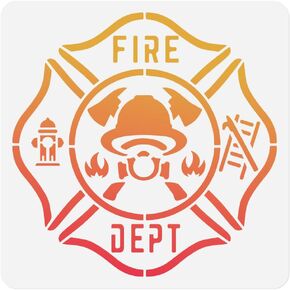 قالب استنسل من طراز Maltese Cross Department 11.8 × 11.8 بوصة من الاستنسل البلاستيكي القابل لإعادة الاستخدام للطلاء على الأثاث الزجاجي