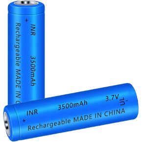 18650 Rechargeable Battery 3.7V High Capacity Genuine 18650 Button Top Battery for Headlamps, Doorbells, Handhold