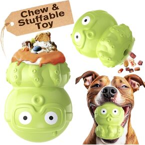 Dog Chew Octopus Toy - Puppy Stuffable Freezable Toy - Filling Capabilities for Extended Play Time& Treat Food Dispensing Ball - Erichment Toys - Durable & Indestructible