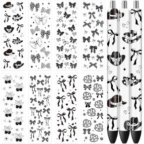 UV DTF Pen Wrap - 48 Sheets Nurse UV DTF Decals, Affirmative Motivational Bow Drinking Cups UVDTF Transfers for Pens, Waterproof Rub on Stickers, Nurse Gift