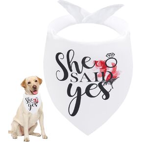 Engagement Gifts, My Humans are Getting Married Dog Bandanas, Wedding Dog Bandanas Outfit, Pet Scarf, Engagement Party Photo Decorations, Pet Accessories for Dog Lovers, Black Ring