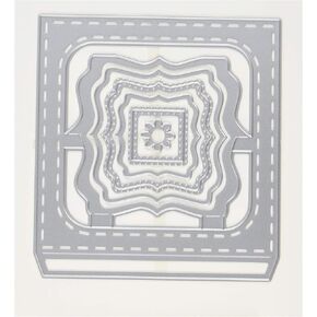 KB Riley Fancy Label Accordion Die-Cuts, Grey