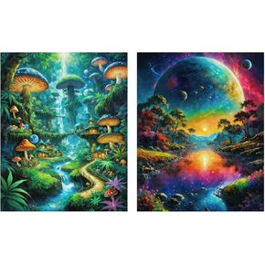 ldazao Mushroom Paint by Numbers Kit for Adults