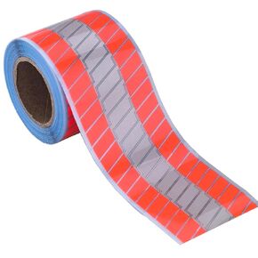 High Visibility Silver Reflective Heat Transfer Vinyl Iron On Tape for Clothing Fluorescent Red Striped-2# (2 Inch x 5 Yard)
