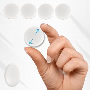 Technogel Protector Medium - 4 PCs Pack, Transparent Peel-and-Stick Surface Protectors, 2" Diameter, 0.25" High- Durable, Shock Absorbing, Reusable, Noise Damping (Medium), Door Bumpers