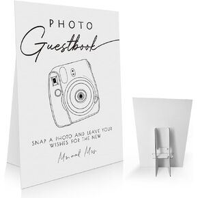 Wedding Photo Guestbook Sign 8 x 11 Inch, Photo Guest Book Sign, Photo Minimalist Wedding Sign, Reception Signage, Snap It Sign, Modern Wedding Sign WDS16