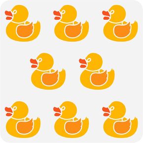 FINGERINSPIRE Rubber Duck Painting Stencil 11.8x11.8inch Reusable Small Duck Drawing Template Dream Kids Room Decoration DIY Art Theme Animal Theme Duck Stencil for Painting on Wall Wood Furniture
