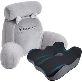 Bundle of X-Large Memory Foam Seat Cushion and Back Rest Pillow