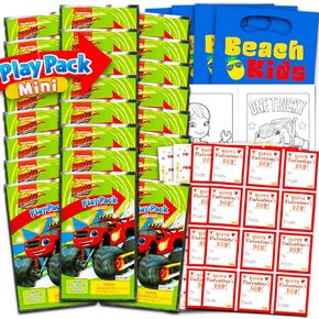 Blaze و Monster Machines Party Party Pluds Classroom Bundle - 24 Blaze و Monster Machines Mini Colling Activity Books for School ، الملصقات | تفضل حفلة الأطفال