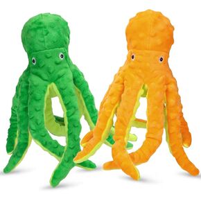 Octopus Squesky Dog Toys for Large Medium Small Dogs, Stuffed and Tough Plush Dog Toys for Aggressive Chewers(Blue) in Kuwait