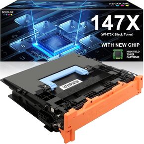 W1470X 147X Toner Cartridge W1470X 147X Black Toner Cartridge( 25,200 Pages) Replacement for Enterprise M611 M612 MFP M634 MFP M635 MFP M636 Series Printer.with New Chip