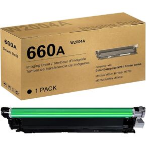 660A W2004A Drum Unit Compatible W2004A Drum Cartridge Replacement for hpColor Enterprise M751dn M856x M776dn M751n M856dn M776zs M776z Printer(1 Pack-65,000 Pages)