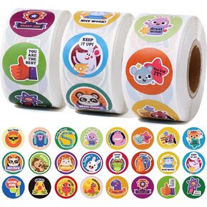 ملصقات Sylycgike 1500pcs للأطفال ملصقات تحفيزية لمكافأة ملصقات معلمي المدرسة