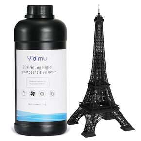 3D Printer Resin Standard Photopolymer Resin and Rapid 3D Resin for 2-8K DLP LCD UV-Curing 405nm Resin with High Precision and Quick Curing & Excellent Fluidity (Grey) 1000g