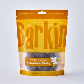 Barkin 100 ٪ Lamb Medial Medley Medley المكون من الكلب ، القلوب ، الكلى ، الرئة ، والكبد ، كلها طبيعية ، حرة ، لحم الغذاء العشب ، المجففة بالهواء ، 3.5 أوقية.