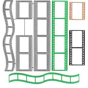 4 مساءً يموت فيلم "Photo Film Strip" ، علامات الطوابع البريدية على سفر ، إطار يموت مقطوعة المعادن ، قالب القالب ، قالب ، DIC Card Craft Craft Card Card Decor