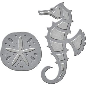 Spellbinders S1-015 Die D-Lites Seahorse & Sand Dollar Etched/Wafer Thin Dies
