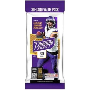 2024 Prestige Football Panini Trading 30 Card Card Pack (Box Nix ، Jayden Daniels ، Malik Nabers Rookie Cards)