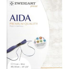 Zweigart Precut Fein-Aida 18 Count Snow Glitter 3793/11