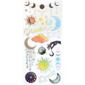 Paper House Productions Shiny Foil Enamel Effect Sticker Sheet for Crafts, Scrapbooking & Collecting - Astrology Zodiac Signs