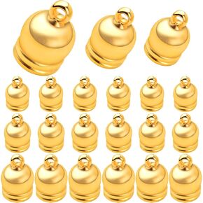 150pcs 3 Sizes Cord End Caps Plastic Glue-in Barrel End Caps Cord Ends Connectors Leather Cord Findings Kit for DIY Tassel Bracelet Necklace Crafts Jewelry Making, Silver in Kuwait