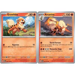 Arcanine 059/165 - Growlithe - Pokemon 151 - الكثير من بطاقة التطور