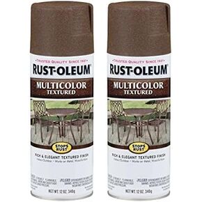 Rust-Oleum 223523 Stops Rust Multi-Color Textured Spray Paint, 12 Ounce, Autumn Brown,Count 1(Pack of 2)