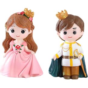 2 PCS Prince Princess Doll Figures ، Mini Prince Princess Figure Collection Toys ، Toys ، Cupcake Topper ، Cake Toppers ، Cake Decoration ، 3.15 "