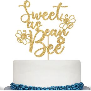 حلوة مثل كعكة النحل توبيبر ، زخارف عيد ميلاد Bume Bee Bee Baby ، Mommy لتكون ، نحلة ذات طابع نحل ، تكشف عن زخارف حفلات الخطوبة ، بريق الذهب