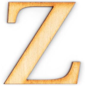 2 Pack Official Greek Wooden Letters for Crafts, Zeta - 1" Classic Font Single Layer Wooden Greek Letters - Precision Cut Natural Wood Letter for Sorority/Fraternity Paddles and DIY Projects