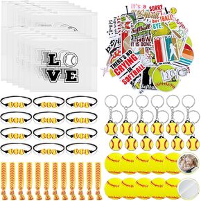 Jagely 110 PCS Formball Party Favors تشمل سوار مرآة أكياس الماكياج البلاستيكية ملصقات علاقات الشعر للنساء للنساء هدايا فريق عيد الميلاد الرياضي لوازم حفلات التزيين