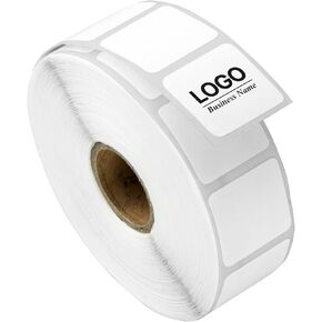 1 "× 1" التسمية الحرارية المباشرة المربعة - متوافقة مع طابعات طابعة رولو ووحشية سطح المكتب - 1 "Core ، QR Parcode Postage Deforated - 20 لفات ، 1380/لفة