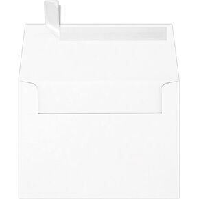Luxpaper A6 دعوة مظاريف ل 4/8 × 6 1/4 بطاقات في 80 رطل. 100 ٪ من القطن - أبيض رائع ، قابلة للطباعة للدعوات ، ث/قشر ومكتب الختم ، 50 حزمة ، مقاس الظرف 4 3/4 × 6 1/2 (أبيض)