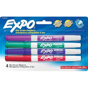 EXPO Low-Odor Dry Erase Fine Tip Markers