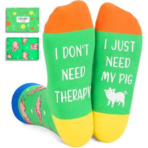 Zmart Funny Pig Socks Women Cute Piggy Socks Men, Pig Gifts for Pig Lovers Young Girl Gifts Gifts for Farmers