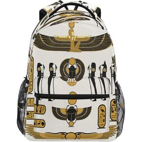 Ancient Egyptian Print School Backpack for Teens Girls Kids Boys, Egypt Sun Art Women Men Adult 15 in Laptop Backpack Casual Elementary Student College Bookbag Travel Hiking Camping Daypack…