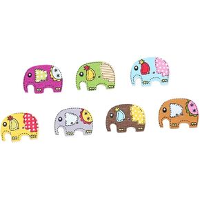 EXCEART 50 Pcs 2 Holes Button Baby Shower Confetti Wooden Buttons Crafts Cartoon Wooden Button Kids Clothing Button Natural Wood Button DIY Button Bamboo Scrapbook Dedicated, medium