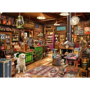 General Store Jigsaw Puzzle 1000 قطعة من شركة Vermont Christmas Company - القطع المتشابكة بالكامل والشكل بشكل عشوائي - 26 5/8 "× 19 1/4"