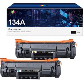 134A Black Toner Cartridge Replacement for HP 134A 134X W1340A W1340X Toner Cartridges Work with HP Laserjet M209dw M209dwe MFP M234dw M234sdw Series Printer(2 Black)