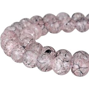 Rubyca Round Druk Czech Crystal Pressed Leads for Jewelry Making 8mm Strand (Black)