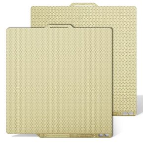 Bambu Lab 3D Printer Build Plate Double Sided Textured PEI Sheet, 257 x 257 mm Platform Honeycomb + Cube Shaped Spring Steel Flexible Easy Model Removal, for Bambulab A1/X1C/X1/X1E/P1S/P1P